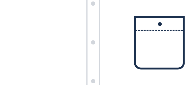 1 taschino rotondo con bottone