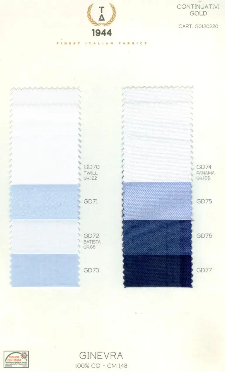 Cartella colore tessuti GINEVRA