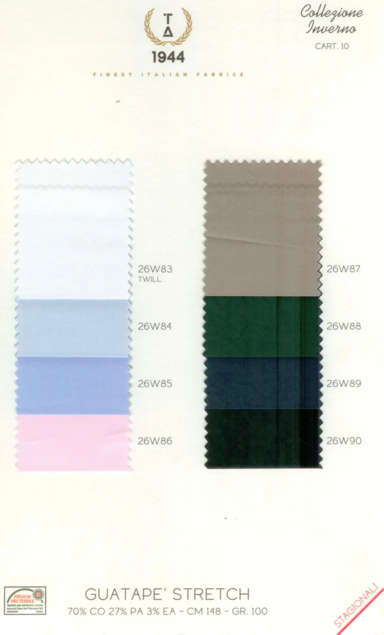 Cartella colore tessuti GUATAPE STRETCH