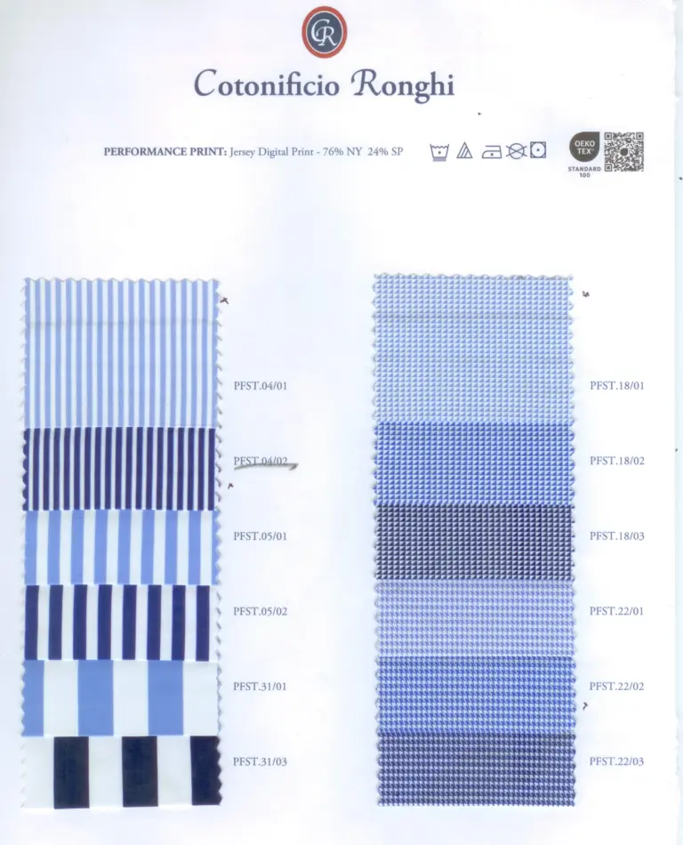 Cartella colore tessuti PERFORMANCE PRINT