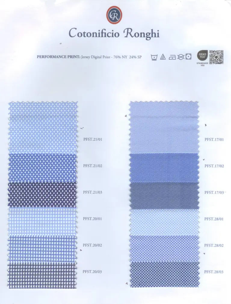 Cartella colore tessuti PERFORMANCE PRINT