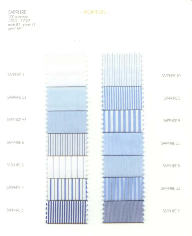 Cartella colore tessuti SAPPHIRE
