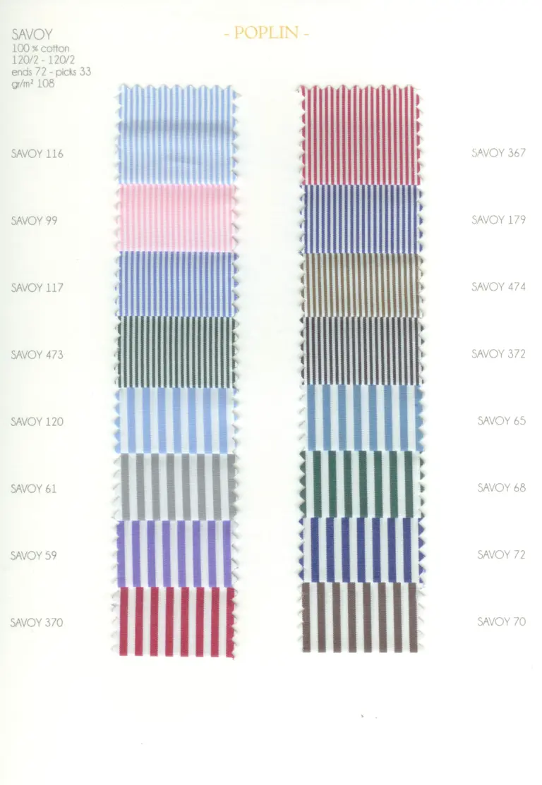 Cartella colore tessuti SAVOY