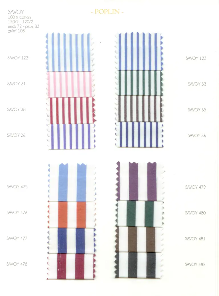 Cartella colore tessuti SAVOY