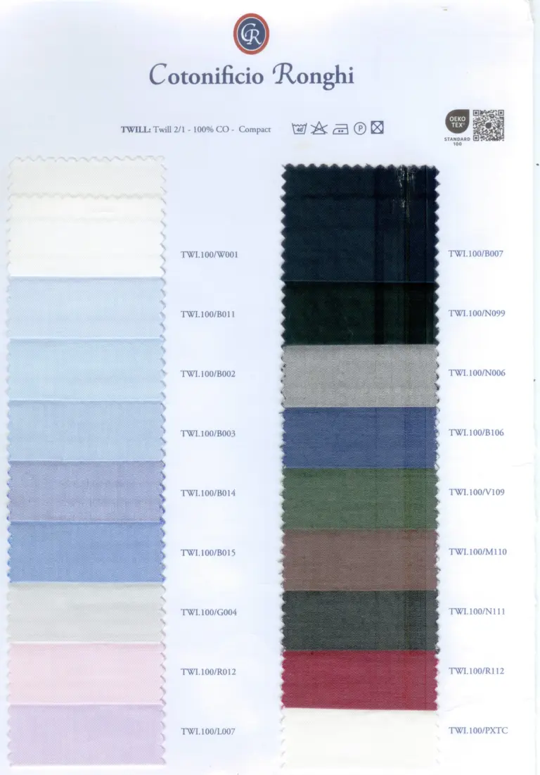 Cartella colore tessuti TWILL